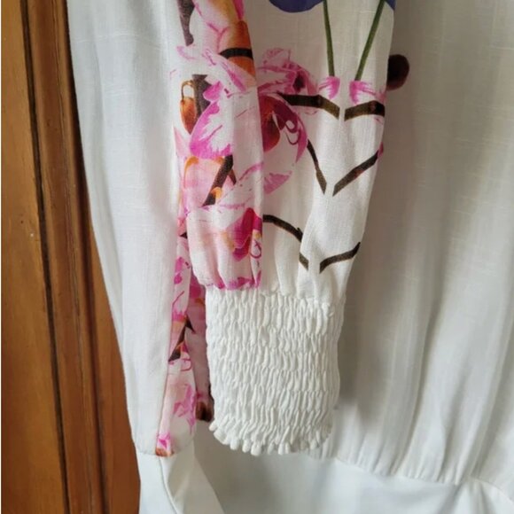 Desigual Bodysuit Cream & Floral size M - Picture 9 of 12